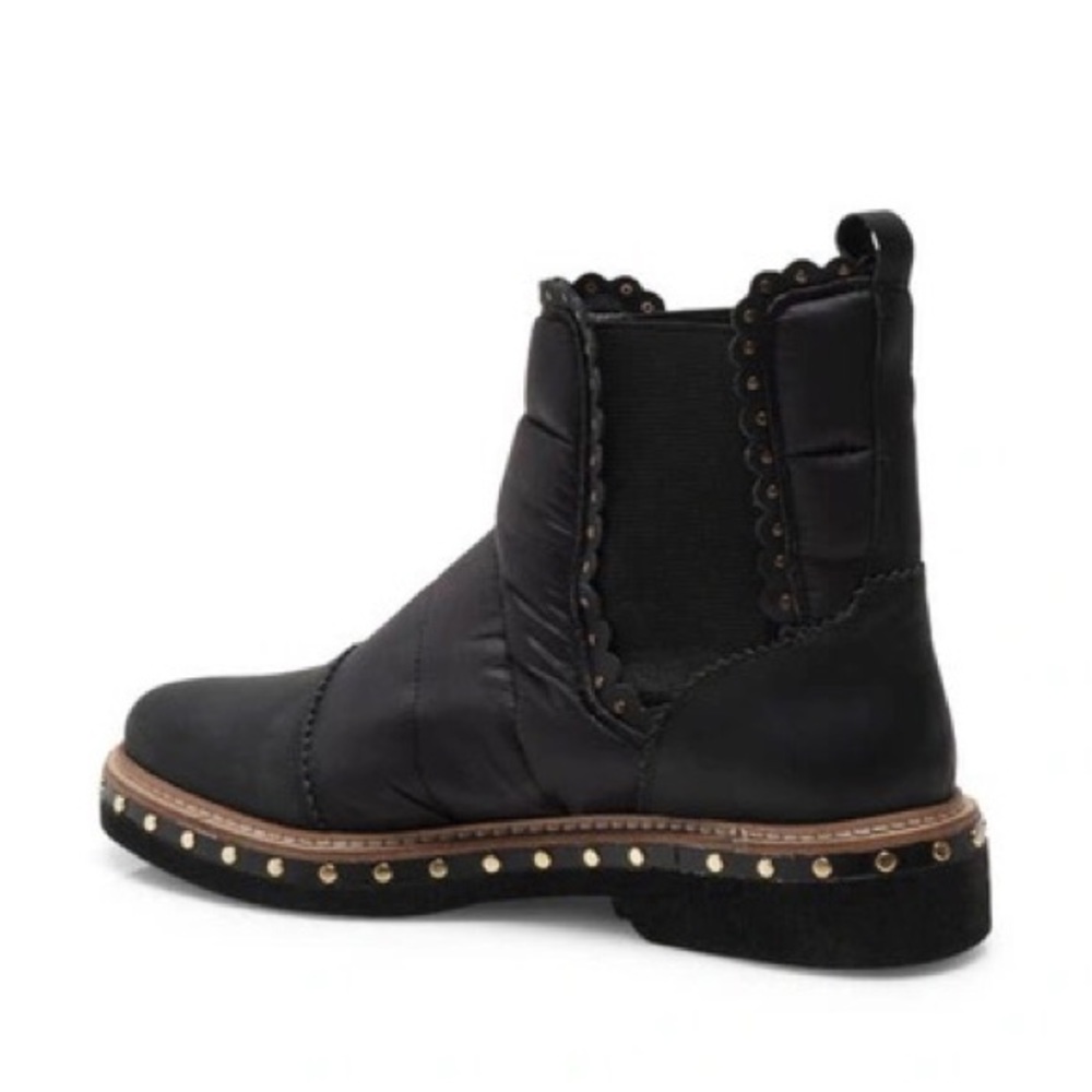 NWOT FREE PEOPLE BLACK ATLAS PUFFER CHELSEA BOOT Sz 38 - Picture 5 of 11